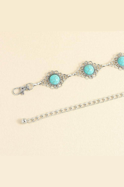 Vintage Turquoise Alloy Belt for Chic Fashion Style - Selvanelle