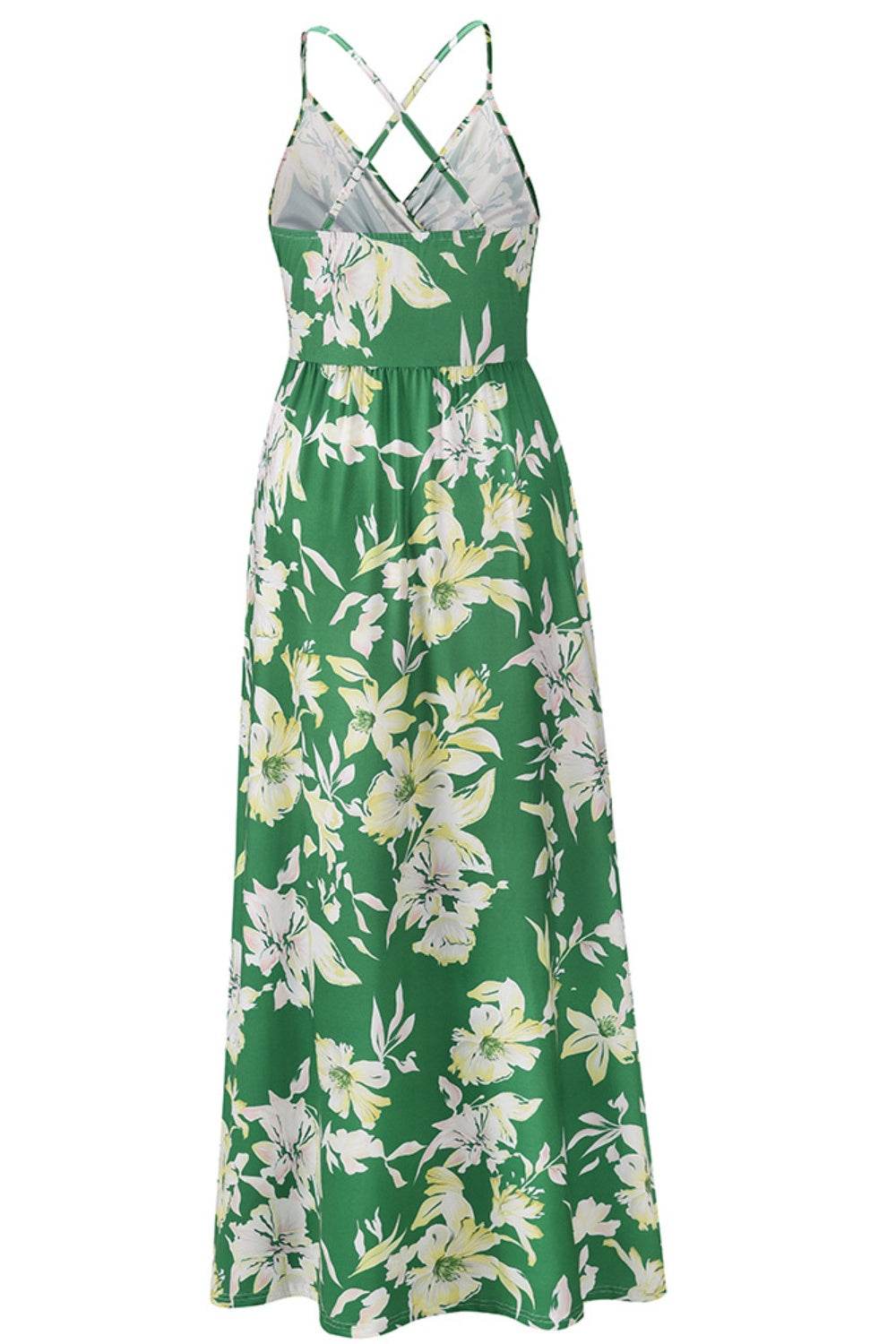 Crisscross Printed Surplice Cami Dress - Selvanelle