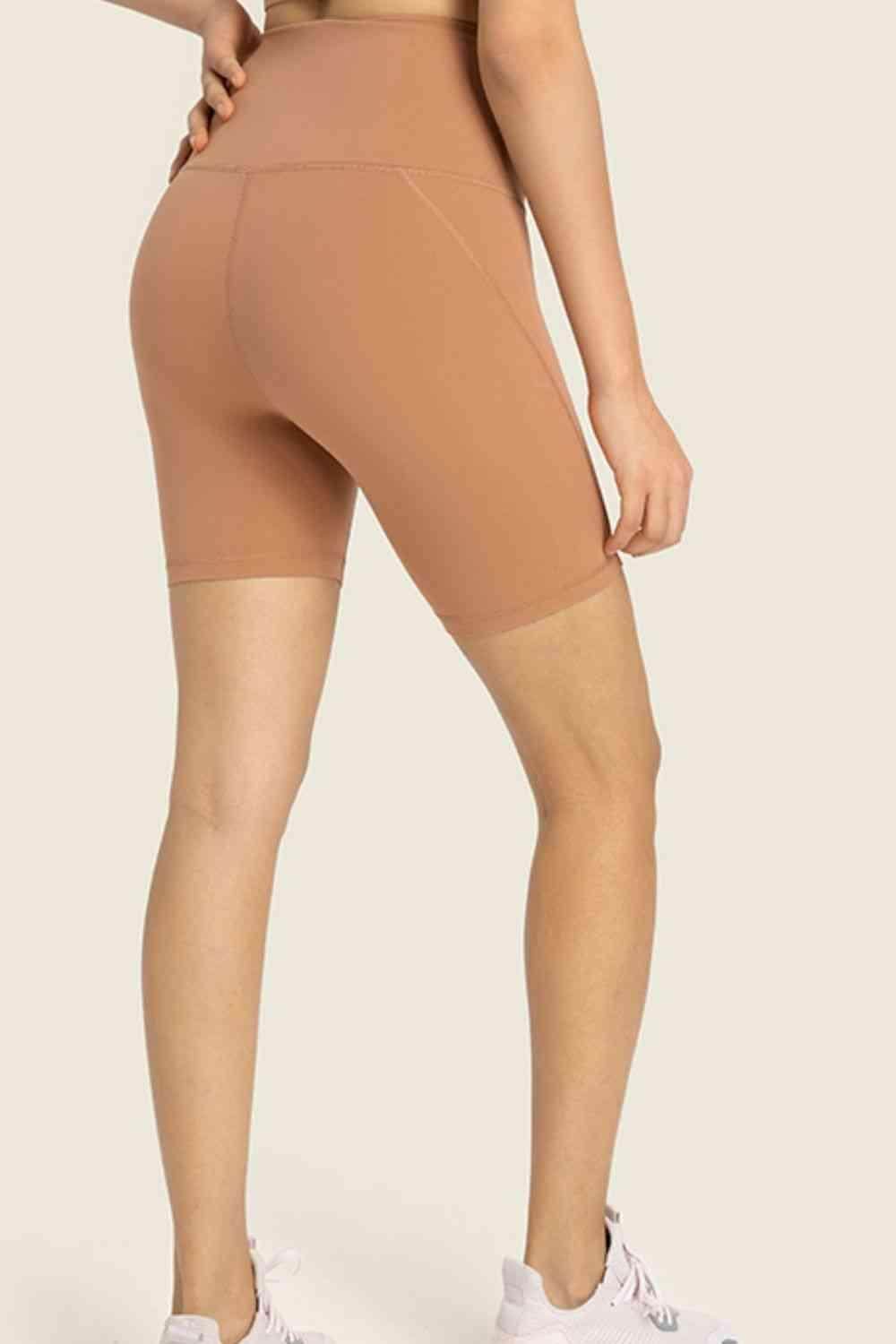 Millennia Seamless High-Rise Wide Waistband Biker Shorts - Selvanelle