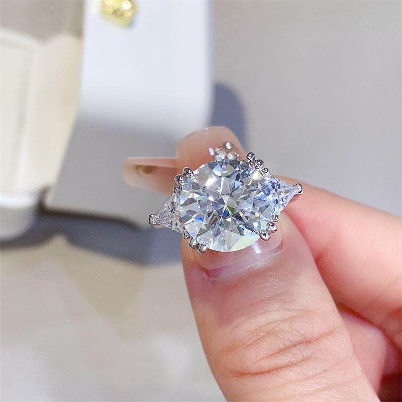 5 Carat Moissanite 925 Sterling Silver Ring for Women - Selvanelle