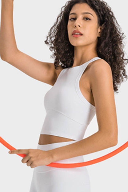Millennia Racerback Cropped Sports Tank - Selvanelle