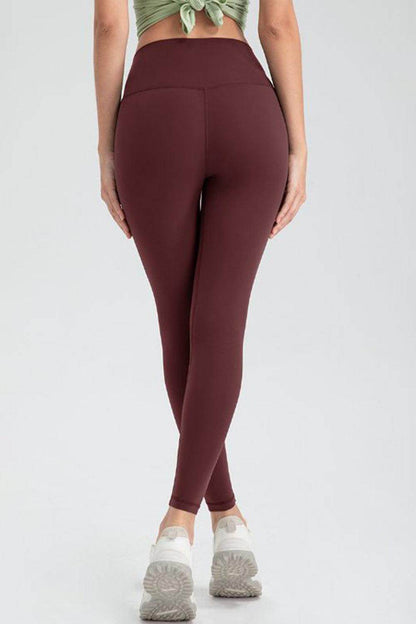 Wide Waistband Slim Fit Active Leggings for Women - Selvanelle