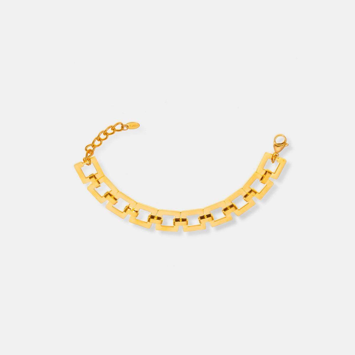 Titanium Steel Hollow Square Chain Bracelet for Men and Women - Selvanelle