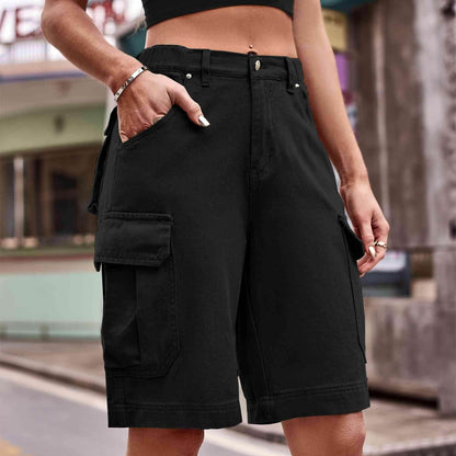 Denim Cargo Shorts with Pockets for Casual Style - Selvanelle
