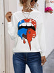 White/Lip Print