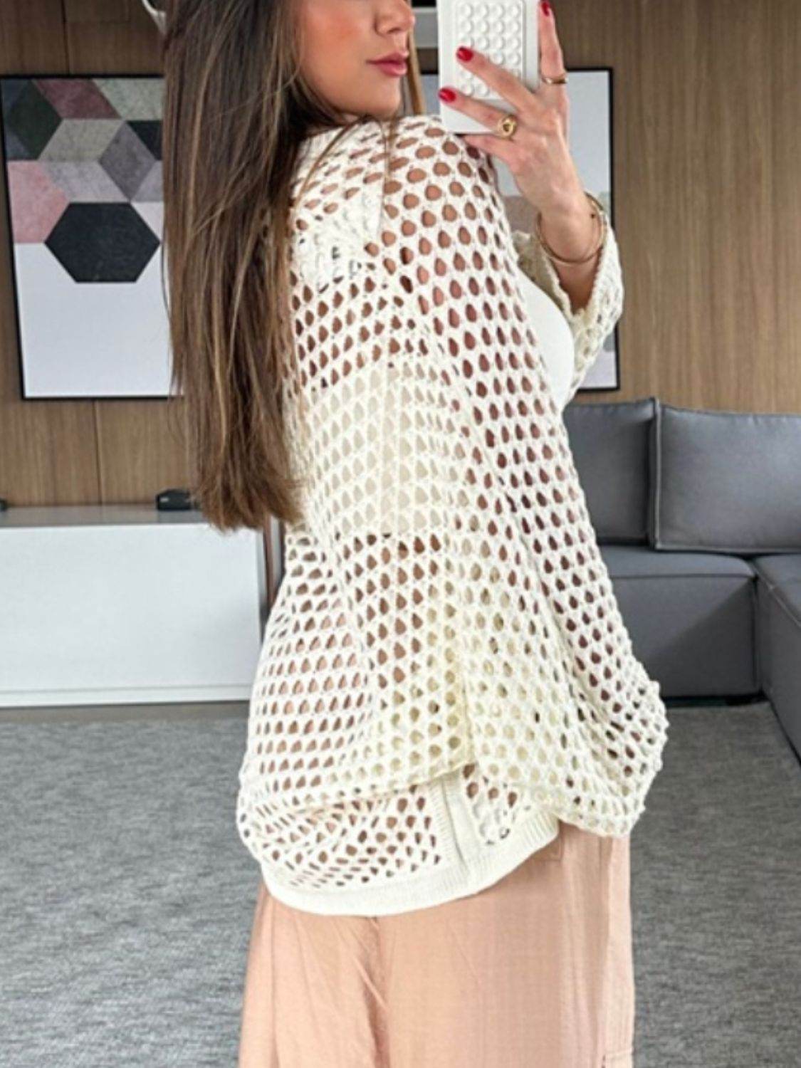 Hollow Out Open Front Cover-Up - Selvanelle