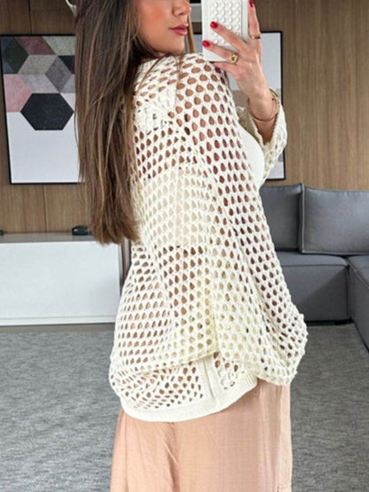 Hollow Out Open Front Cover-Up - Selvanelle
