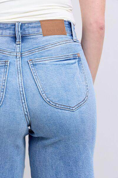Judy Blue Full Size Wide Leg Jeans with Pockets for Women - Selvanelle