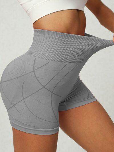 High Waist Active Shorts for Women with Stretch Fabric - Selvanelle