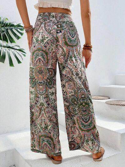 Printed Wide Leg Pants for Stylish Comfort and Fit - Selvanelle