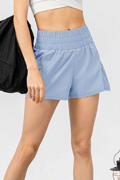 Elastic Waist Pocketed Active Shorts for Ultimate Comfort - Selvanelle