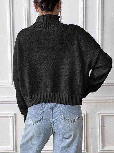 Bow Turtleneck Long Sleeve Sweater for Women Fashion - Selvanelle