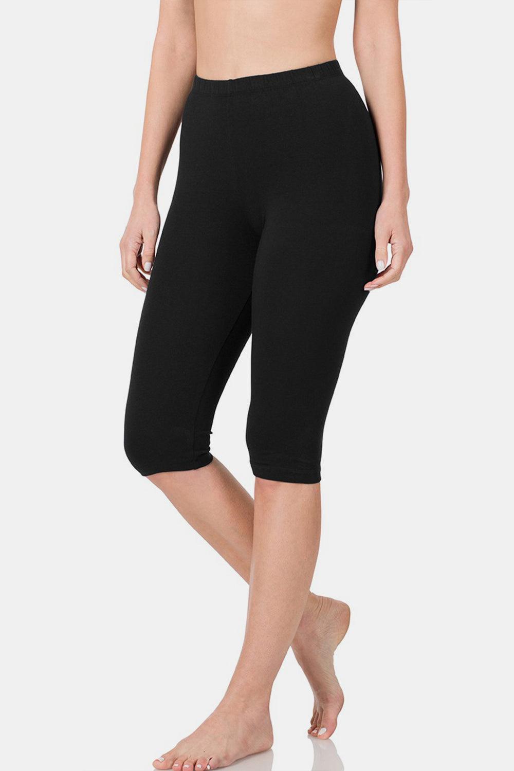 Zenana Full Size High Waist Capris for Women Comfort