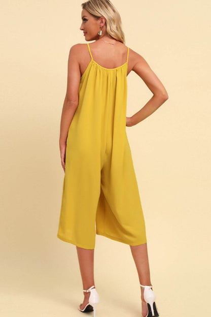 Spaghetti Strap Scoop Neck Jumpsuit - Selvanelle