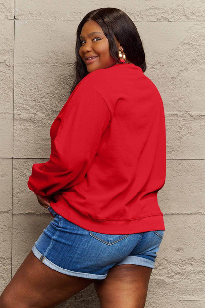 Simply Love Full Size MAMA CLAUS Round Neck Sweatshirt - Selvanelle