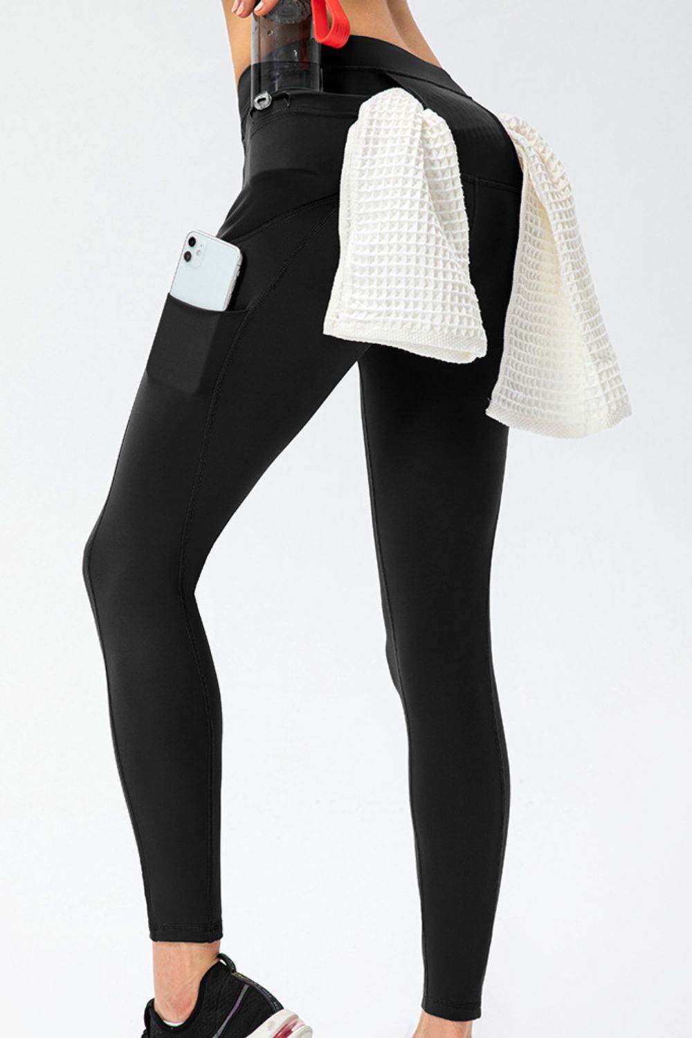 Full Size Slim Fit High Waist Long Sports Pants with Pockets - Selvanelle