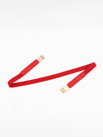 PU Elastic Skinny Belt for Women Adjustable Fashion Accessory - Selvanelle
