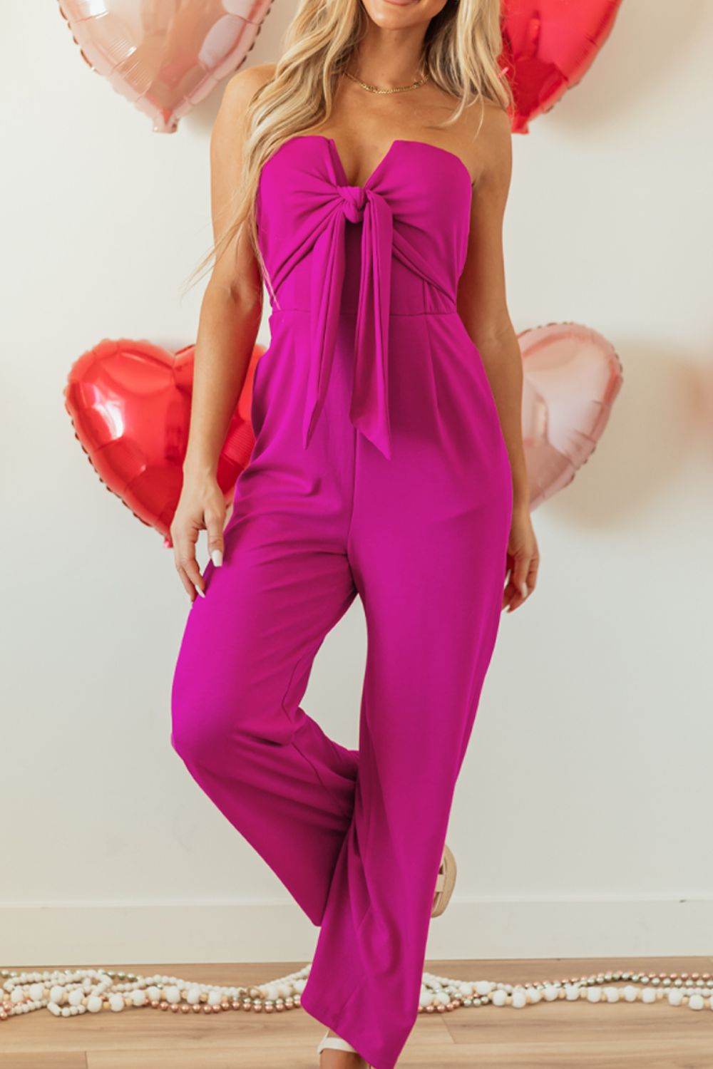 Tied Tube Wide Leg Jumpsuit - Selvanelle