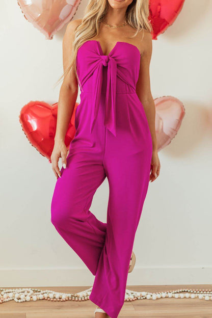 Tied Tube Wide Leg Jumpsuit - Selvanelle