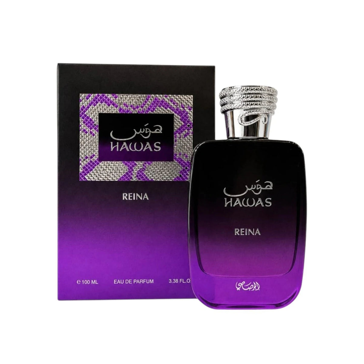 Rasasi Hawas Reina Eau de Parfum Spray for Women – Royal Oriental Floral & Sweet Fruity Scent, Powerful Long‑Lasting Sillage, Perfect Eid & Valentine's Gift, 3.4 fl oz / 100 ml
