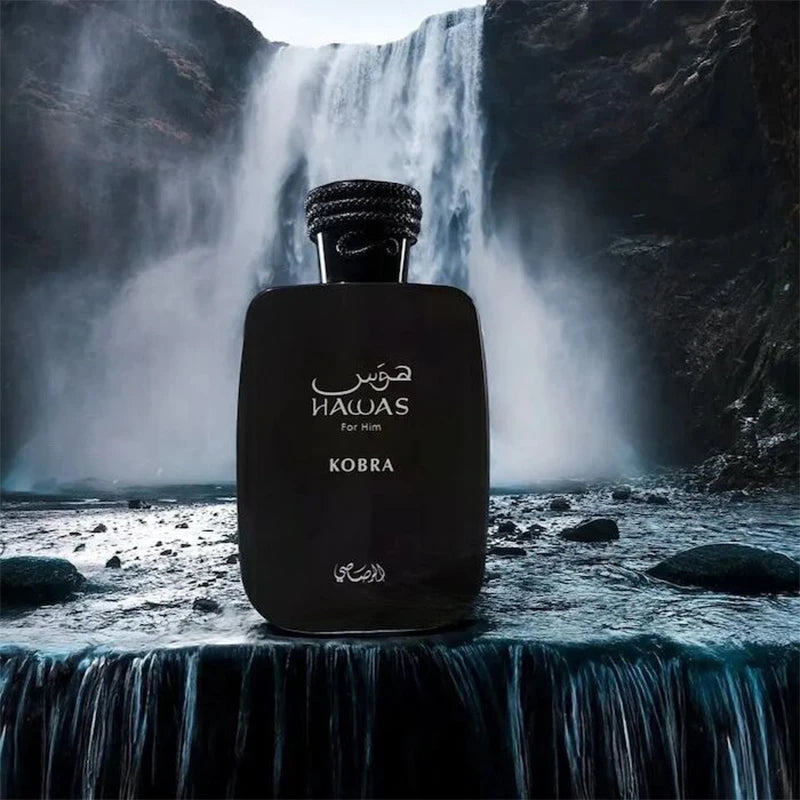 Rasasi Hawas Kobra Men's Edp – Bold Spicy Woody Aroma, 3.4 Fl oz / 100 ml