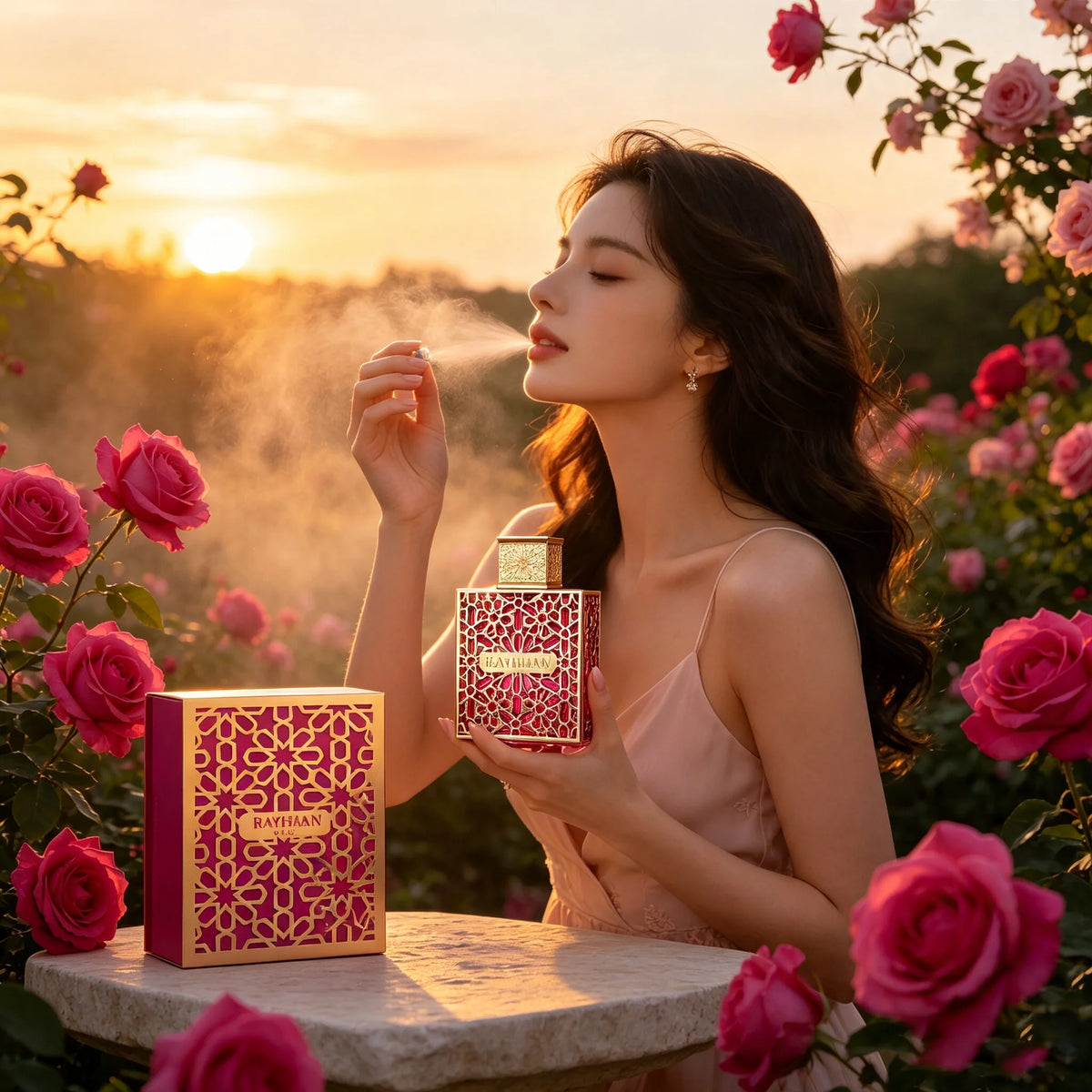 Rayhaan Kiss Eau de Parfum Spray for Women – Romantic Sweet, Fruity & Floral Gourmand Scent, Long-Lasting Feminine Fragrance, Perfect Gift, 3.4 fl oz / 100 ml