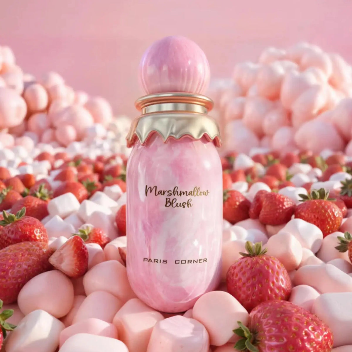 Paris Corner Marshmallow Blush Eau de Parfum Spray for Women – Sweet Floral Fruity Gourmand Scent, Fluffy Marshmallow, Vanilla & Pink Sugar, Long-Lasting Fragrance, Perfect Gift, 3.4 fl oz / 100 ml