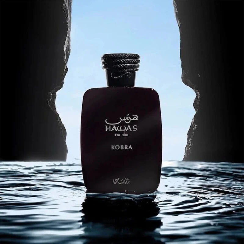 Rasasi Hawas Kobra Men's Edp – Bold Spicy Woody Aroma, 3.4 Fl oz / 100 ml