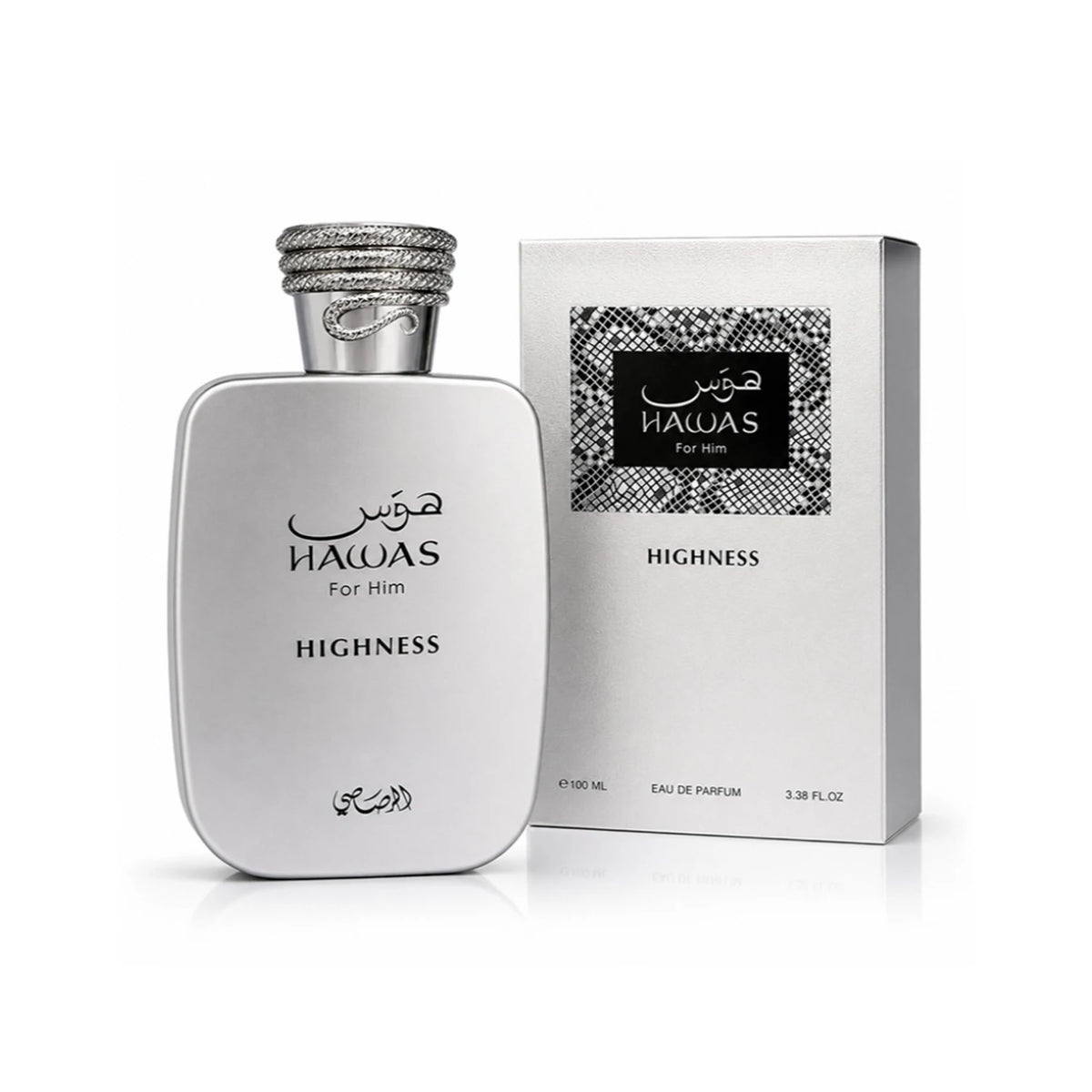Rasasi Hawas Highness Eau de Parfum Spray for Men – Royal Oriental Woody & Spicy Amber Scent, Long-Lasting Premium Arabian Fragrance, Perfect Gift, 3.4 fl oz / 100 ml