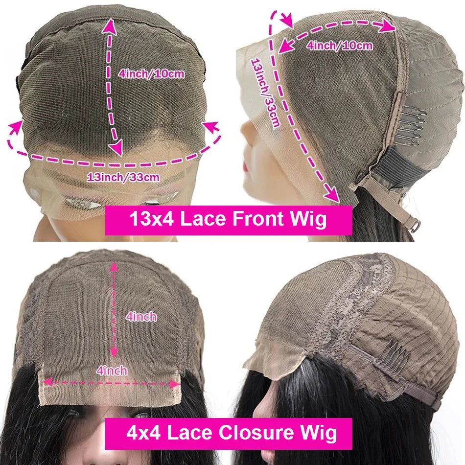 13x4 Lace Closure Wig 100% Human Hair Wig Deep Curly Wig Jerry Curly Short Bob Wig With Baby Hair Deep Wave Double Draw Wig For Black Women
