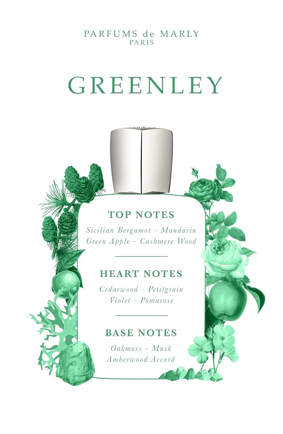 Parfums De Marly Greenley Unisex Edp – Fresh Citrus Green Woody, 4.2 Fl oz / 125 ml