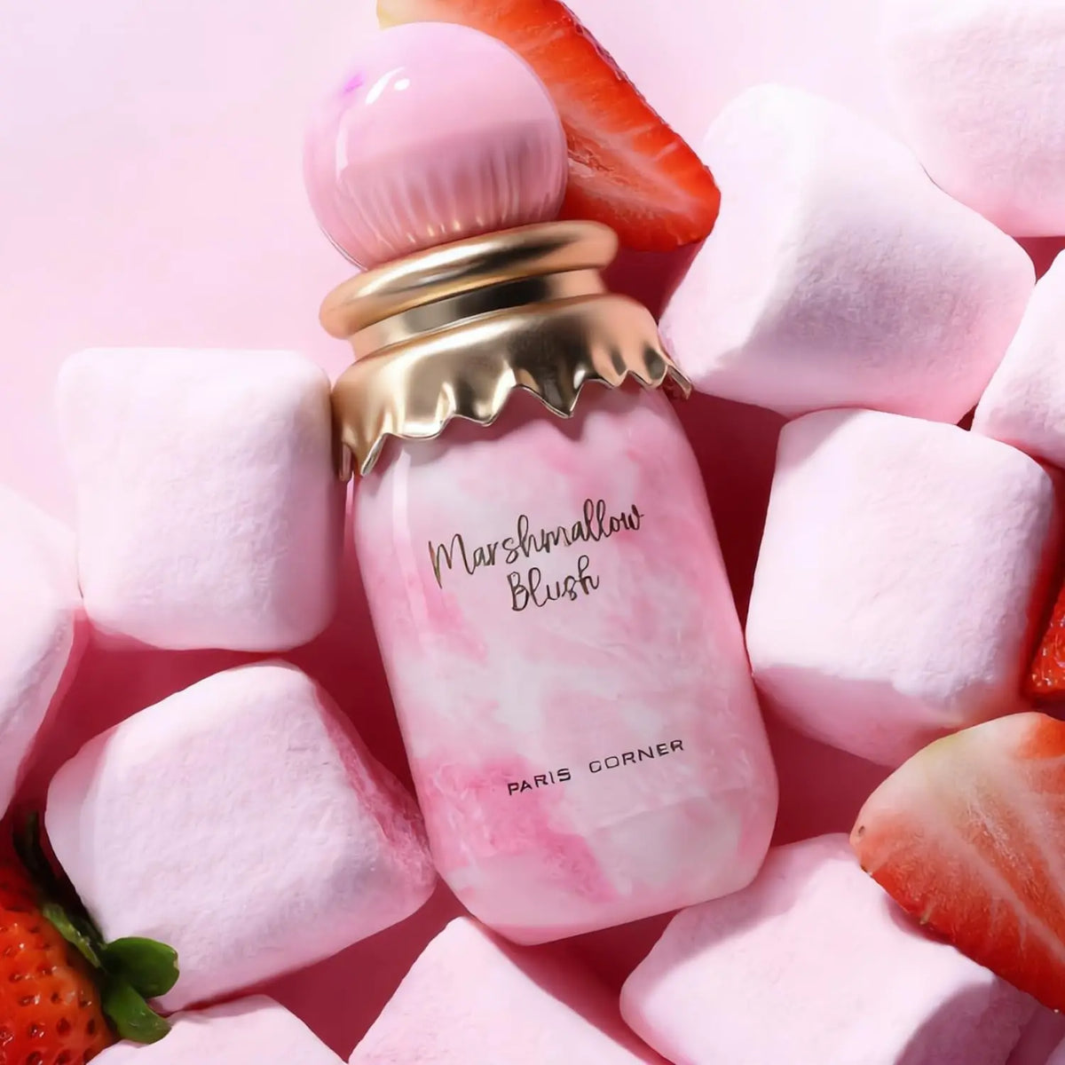 Paris Corner Marshmallow Blush Eau de Parfum Spray for Women – Sweet Floral Fruity Gourmand Scent, Fluffy Marshmallow, Vanilla & Pink Sugar, Long-Lasting Fragrance, Perfect Gift, 3.4 fl oz / 100 ml