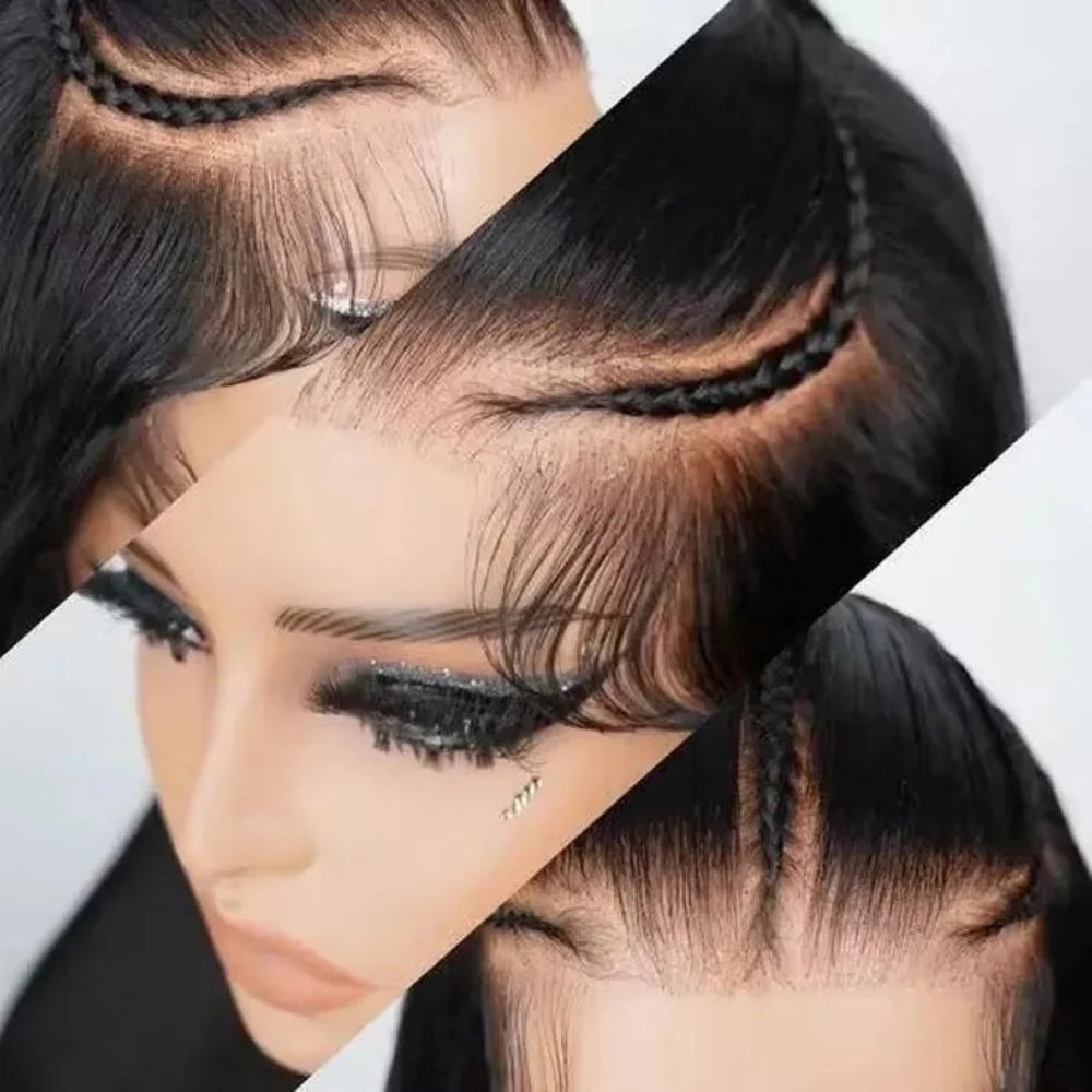 Glueless Pre Braided Wig Curly Hair 13x4 PreMax 3D Cap Wig With Mini Knots Bleached