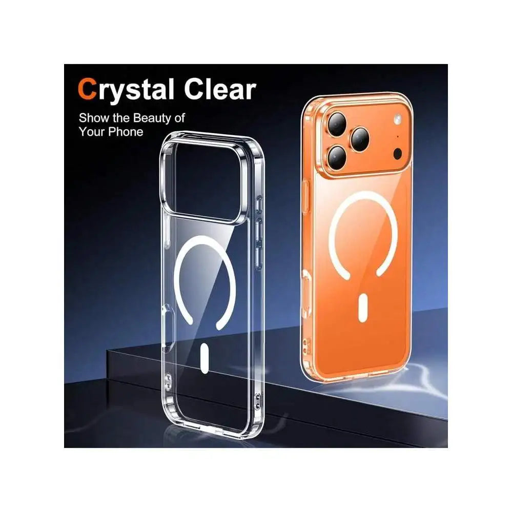 Transparent Magnetic Hard Case for with Clear Acrylic Shockproof Design Magnetic Ring Holder PMMA Material Unisex