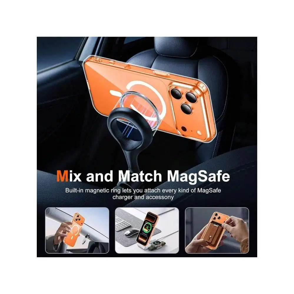 Transparent Magnetic Hard Case for with Clear Acrylic Shockproof Design Magnetic Ring Holder PMMA Material Unisex