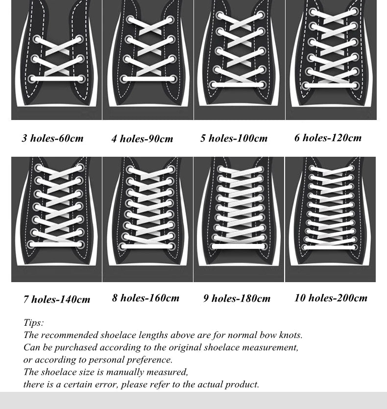 1Pair New Flat Classic Shoelaces for Sneakers Casual Shoe laces White Black Sports Shoelace Shoes Balanc String Shoe Accessories