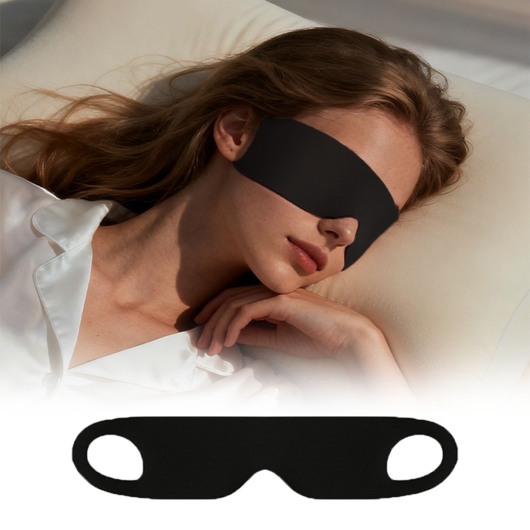 Luna Zero-Pressure Ultra-Thin Sleep Mask with Elastic Ear Straps