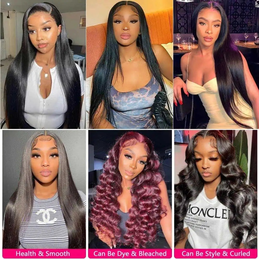 12-42 Inch Bone Straight Human Hair Bundles Brazilian Human Hair Weave Human Hair Long Remy Hair Extension Natural Black
