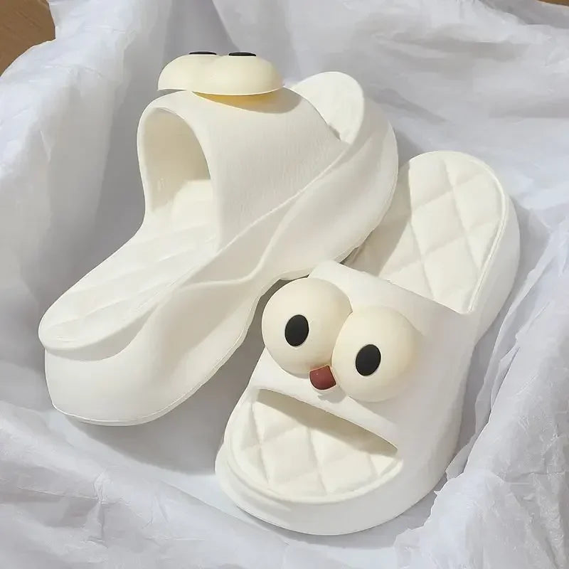 1 Pair Cute Big Eyed Hole Shoe Charms Cartoon Funny Fun Shoes Decoration Kids Adult DIY Shoe Buckles Slipper Accessories Fashion