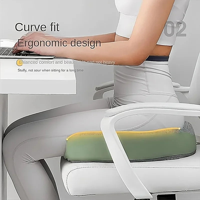 1pc 3D Lumbar Support Car Cushion, Memory Foam Ergonomic for Lower Back Pain Relief, Also for Office & Wheelchair Use