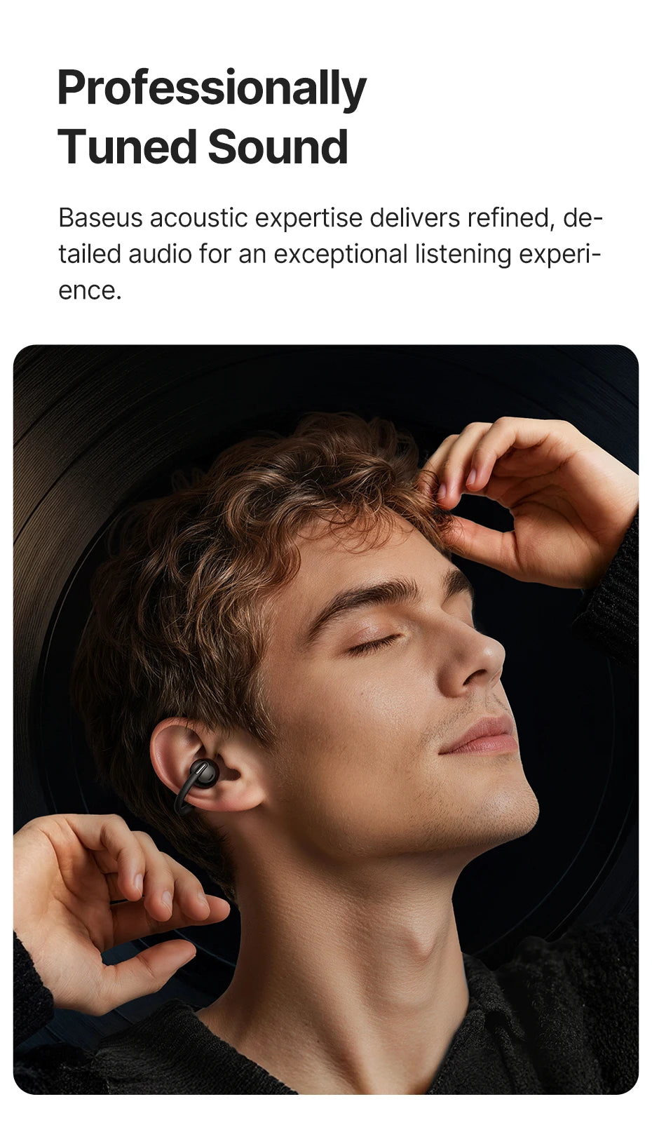 Baseus Bowie MC2 AIR Clip-on TWS Earbuds Ear Clips Wireless Earphones Bluetooth 6.0   Open Earrings 4 Mic ENC Sports Headphones