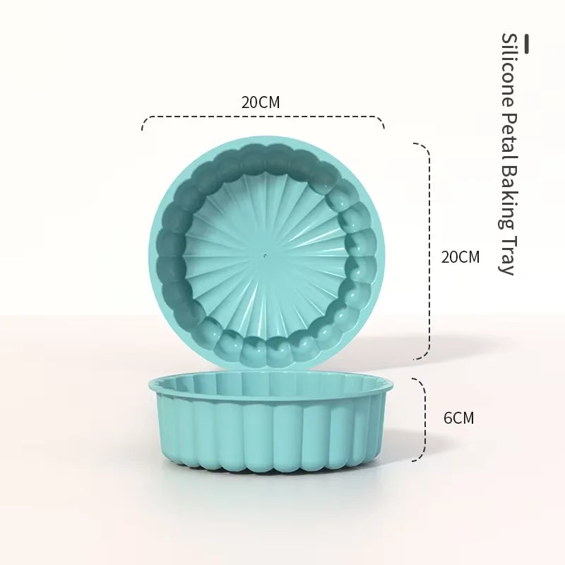 9-inch silicone chiffon cake mold, cylindrical, round, high-temperature resistant DIY mold, baking tool, dessert