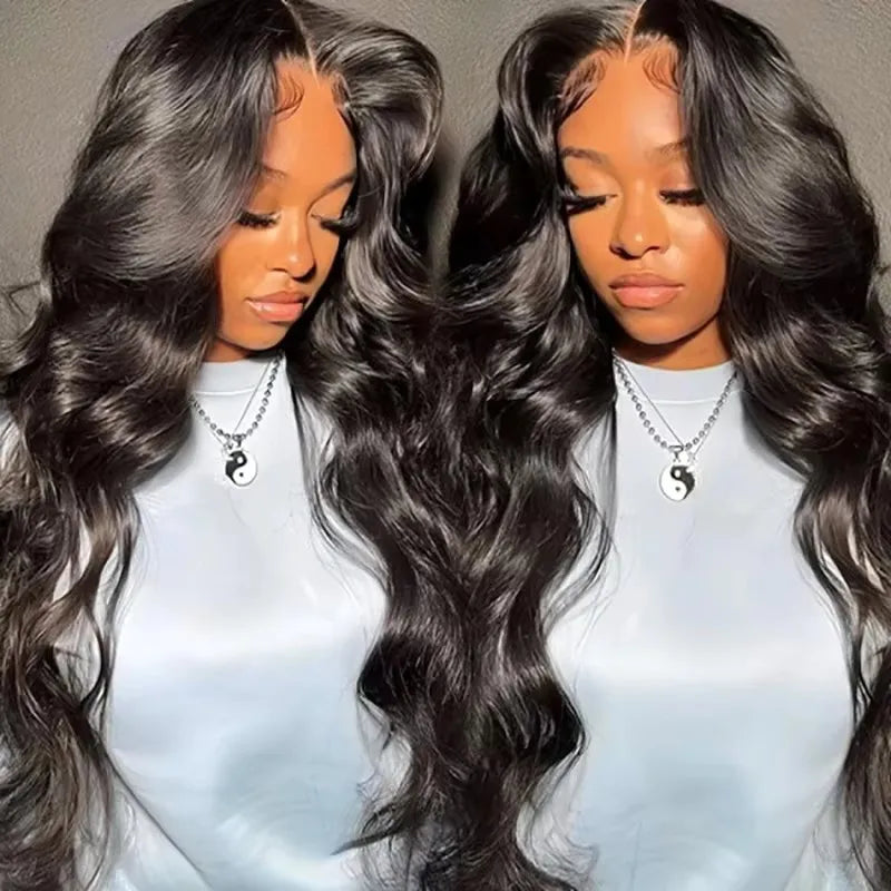 180% Density Brazilian Human Hair Wigs Pre Plucked Hd 13x4 Lace Front Wig Bleached Knots Transparent Lace Frontal Wig
