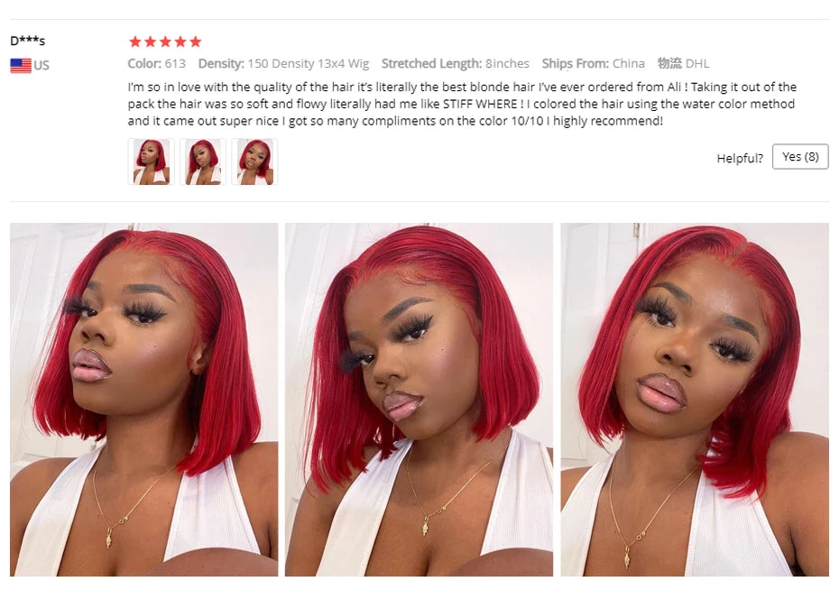 13x4 13x6 613 HD Blonde Bob Hair Wig Human Hair Lace Frontal Wig Brazilian Straight Bob Wig Lace Front Human Hair Wigs For Women