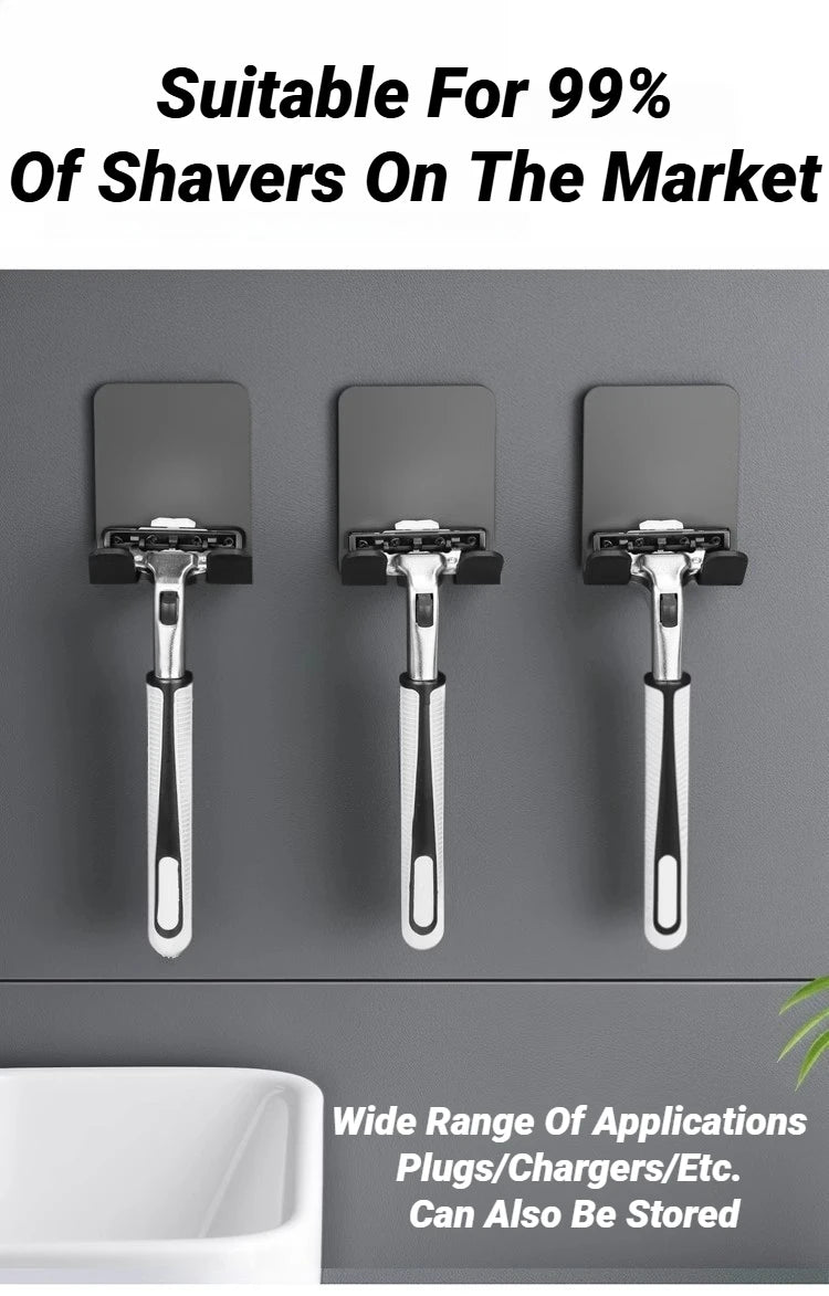 Multi Function Men Shaving Razor Holder Storage Hook Wall Shelf Bathroom Kitchen Accessories