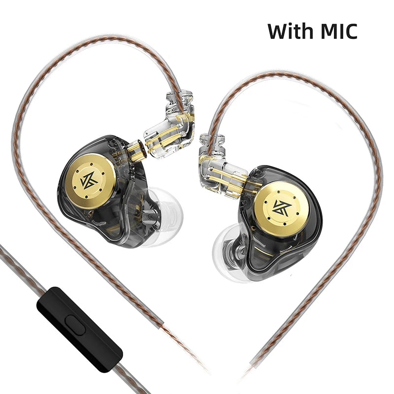 KZ EDX Pro Earphones Dynamic In Ear Monitor HiFi Wired Headphones Bass Stereo Game Music Earplugs Noice Cancelling Headset