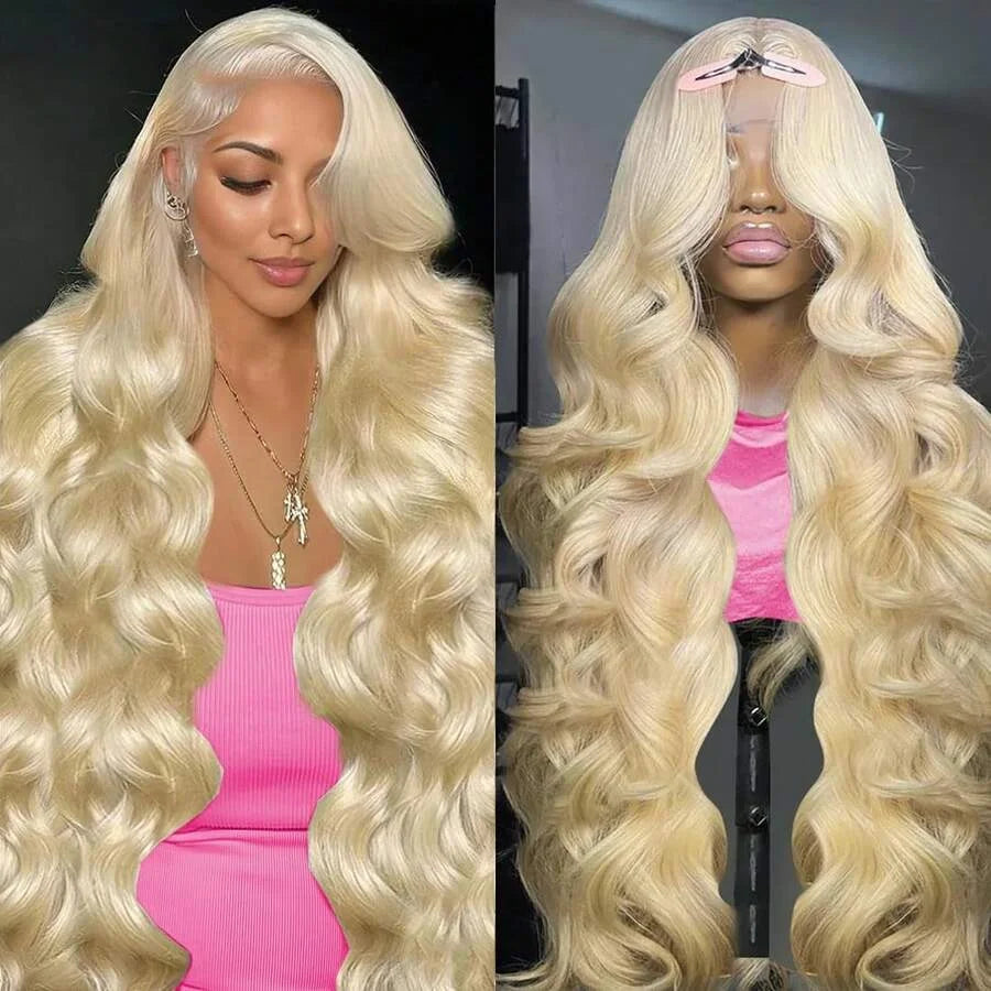 613  Human Hair Body Wave 13x6 Lace Front Wig  Blonde Lace Frontal Wigs for Women 250 Density Natural Hairline With Baby Hair