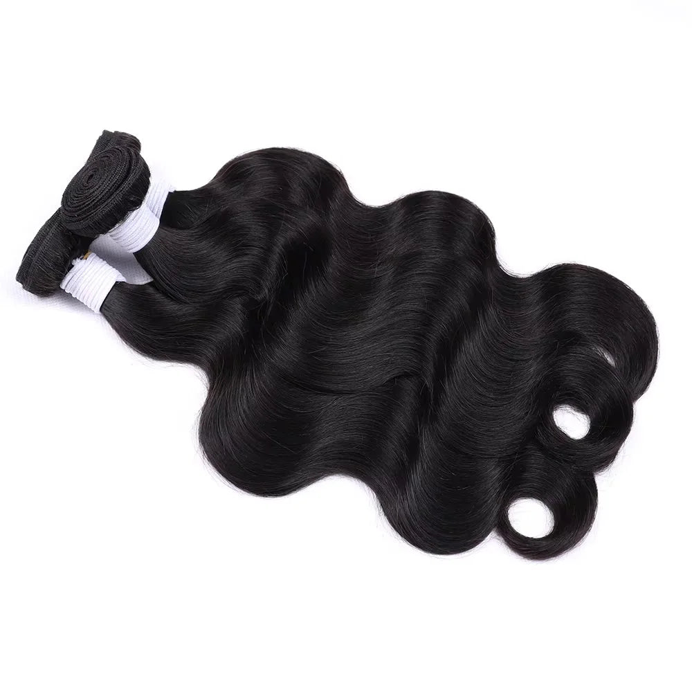 30 36 38 40 Inch Body Loose Wave Raw  3 4 Bundles Indian Unprocessed Human Hair Wavys Double Drawn Virgin Bundles Weave Extension