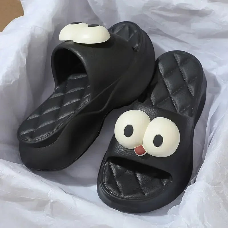1 Pair Cute Big Eyed Hole Shoe Charms Cartoon Funny Fun Shoes Decoration Kids Adult DIY Shoe Buckles Slipper Accessories Fashion