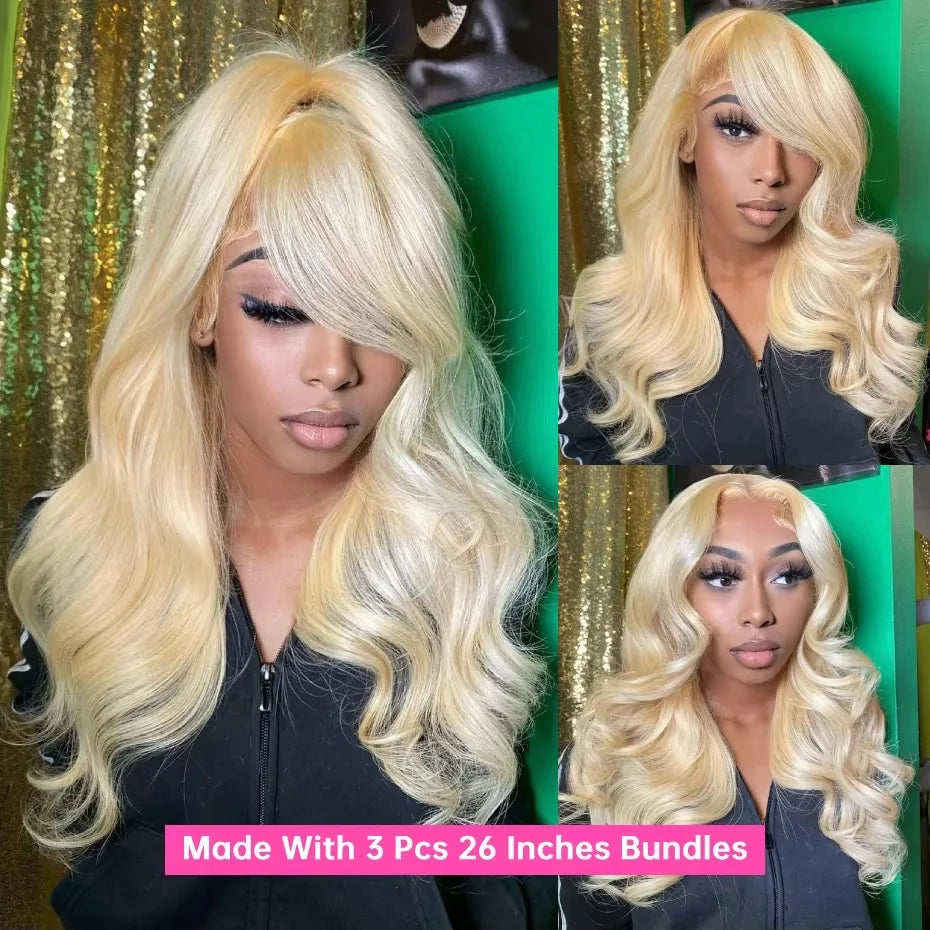 613 Blonde Bundles Body Wave Human Hair 22" 24" 26" 12A  613 Blonde Body Wave Human Hair 3/4 Bundles Unprocessed Virgin Vietnamese Human Hair Bundles